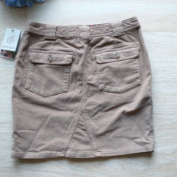 Gramicci Zoey Corduroy Mini Skirt Front Zip - Picture 2 of 7